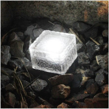 Solar Glass Brick Lights,led Square Solar Ice Floor Tile Buried Lightwaterproof Ice Cube Rocks Garden Light for Outdoor Road Yard,colorful