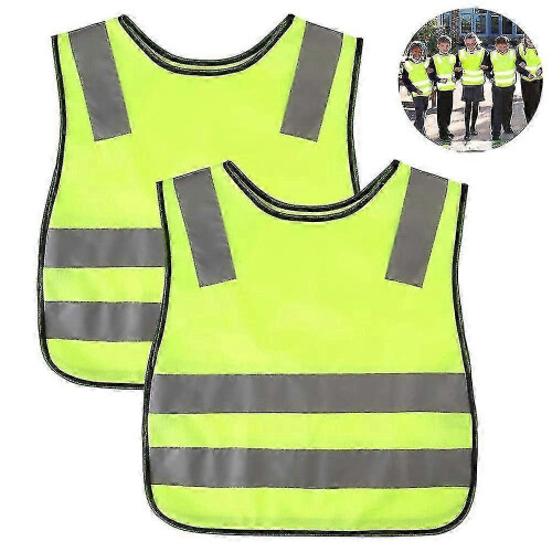 (blue) 2pcs Reflective Kids Safety Vests 1