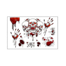 2023-  Y Handprints Window Clings Window Toilet Stick Party Decor Prop