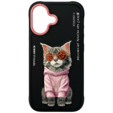 Nimmy Glasses Cool Cat Case with MagSafe for iPhone 17 6.3" Black Pink - N-YJ-IP17-018