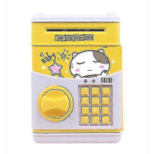 (Cat 2) Cartoon Piggy Bank Coin Piggy Bank Atm Deposit Machine Automatic Panda Piggy Bank Code Locks For Children,zxl