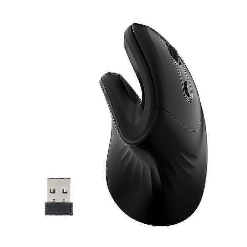 (Black) 2.4g Ergonomic Optical Wireless Vertical Mouse Wireless Computer Gaming Mouse,zxl