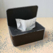 Black Wet Wipes Storage Box with Lid,zxl