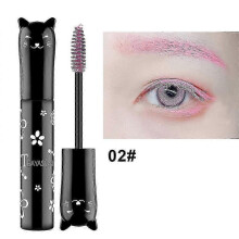 (Pink) 6 Colors Extreme Length Waterproof Mascara, False Lash Effect, Fast Dry, Volumizing Curling For Cat Eye Look