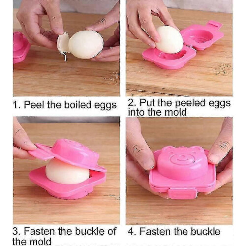 Boiled Egg Mould 3d Cartoon Plastic Egg Shaper Bento Making Diy Tools Accessories(multicolor)6pcs),zxl 1