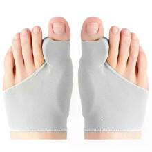 (1Pair-B-Grey) 2Pcs Toe Separator Hallux Valgus Bunion Corrector Orthotics Feet Bone Thumb Adjuster Correction Pedicure Sock Straightener Tools