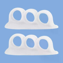 (White) 2pieces=1pair Foot Care Gel Hammer Toe Support Pads Bunion Adjuster Silicone Splitter Corrector Orthopedic Supplie Separators