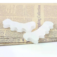 (white for adult) 2Pcs=1Pair Toe Separators Stretchers Correct Foot and Bunion Pain Pain Relief Foot Care Soft Gel Straightener Spacers 5 Colors