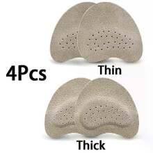 (Apricot-Mixed-2pair) Sandals Anti-slip Stickers Leather Forefoot Pad Women High Heels Pain Relief Insert Insoles Toe Cushion Foot Care Shoes Pad