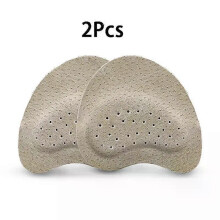 (L-Apricot-2pcs) Sandals Anti-slip Stickers Leather Forefoot Pad Women High Heels Pain Relief Insert Insoles Toe Cushion Foot Care Shoes Pad