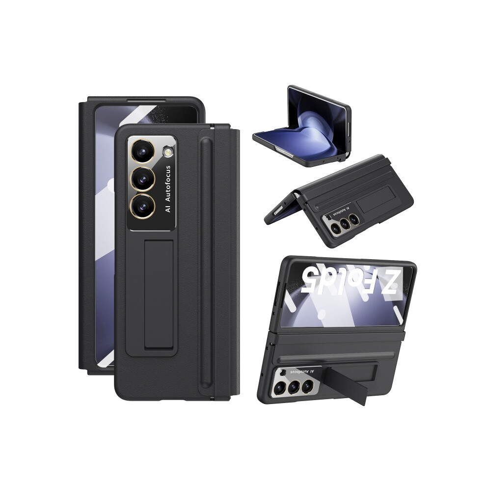 Official Leather Hinge Phone Case Compatible Gift Samsung Galaxy Z Fold5 5G (Black):For Samsung Galaxy Z Fold5 5G Black 5903580307048