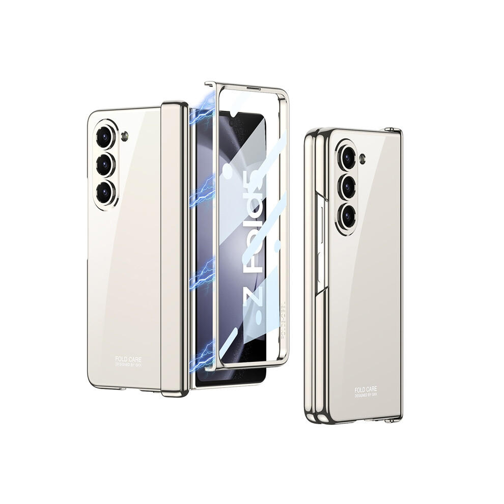 Gkk Integrated Magnetic Phantom Hinge Folding Phone Case Compatible Gift Samsung Galaxy Z Fold5 (Starry ):For Samsung Galaxy Z Fold5 White 5908487391152