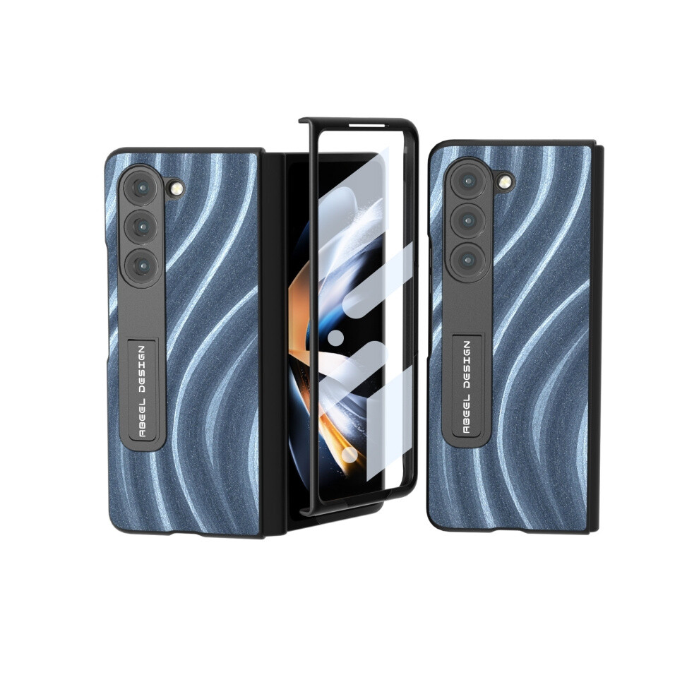 Compatible Gift Samsung Galaxy Z Fold5 Abeel Integrated Galactic Pattern Protective Phone Case With Holder(Blue):For Samsung Galaxy Z Fold5 Blue 3472763134457