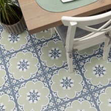 Floor Pops Daphne Sage Green 30.48cm x 30.48cm Self-adhesive Vinyl Floor Tiles