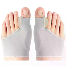 (1Pair-A-Grey) 2Pcs Toe Separator Hallux Valgus Bunion Corrector Orthotics Feet Bone Thumb Adjuster Correction Pedicure Sock Straightener Tools