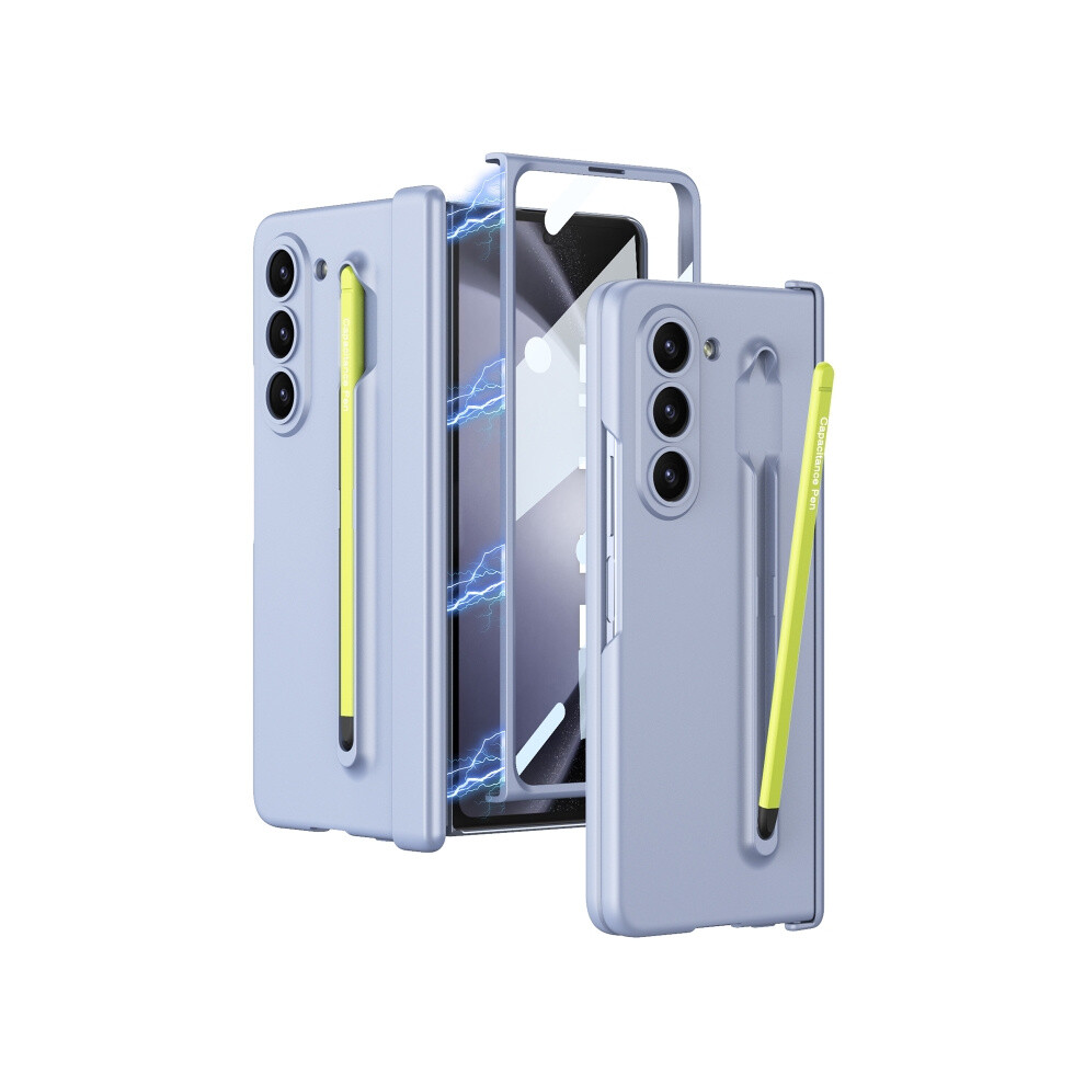 Gkk Integrated Folding Phone Case With Pen Slot Compatible Gift Samsung Galaxy Z Fold5 5G, Without Pen (Blue).:For Samsung Galaxy Z Fold5 5G Blue 5941651208771