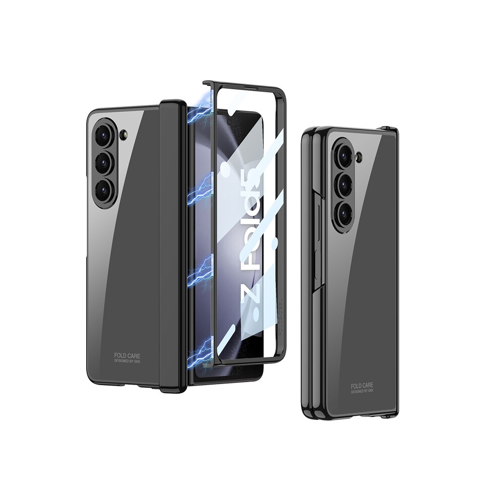 Compatible Gift Samsung Galaxy Z Fold5 Gkk Integrated Magnetic Phantom Hinge Folding Phone Case(Black):For Samsung Galaxy Z Fold5 Black 5908487391138