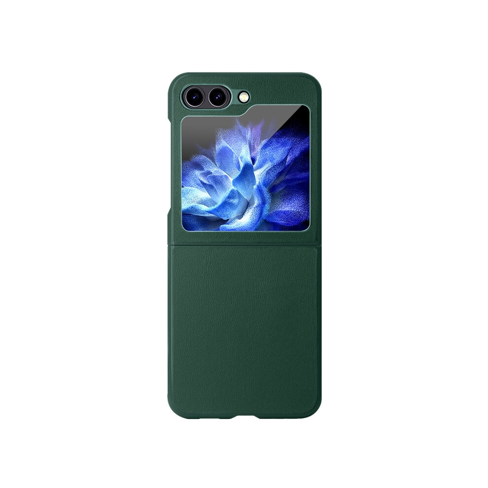 Integrated Leather Folding Phone Case Compatible Gift Samsung Galaxy Z Flip5 Hbc-212 (Green):For Samsung Galaxy Z Flip5 Green 7326887305155