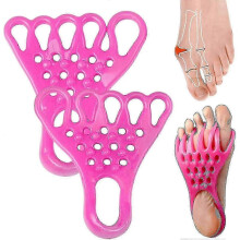 (Pink) Toe Stretcher, High Elasticity Toes Straightener With Bump Massage Points,1 Pair Toe Spacers To Correct Bunions Claw Toes-yujia p