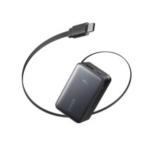 Ulkoakku - ANKER - Nano 10000 (A1638H11) - 10000 mAh - 45W - Vetäytyvä USB-C-kaapeli