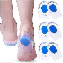 3 Pair Gel Heel Cups Plantar Fasciitis Inserts - Silicone Gel Heel Pads for Heel Pain [jkw]
