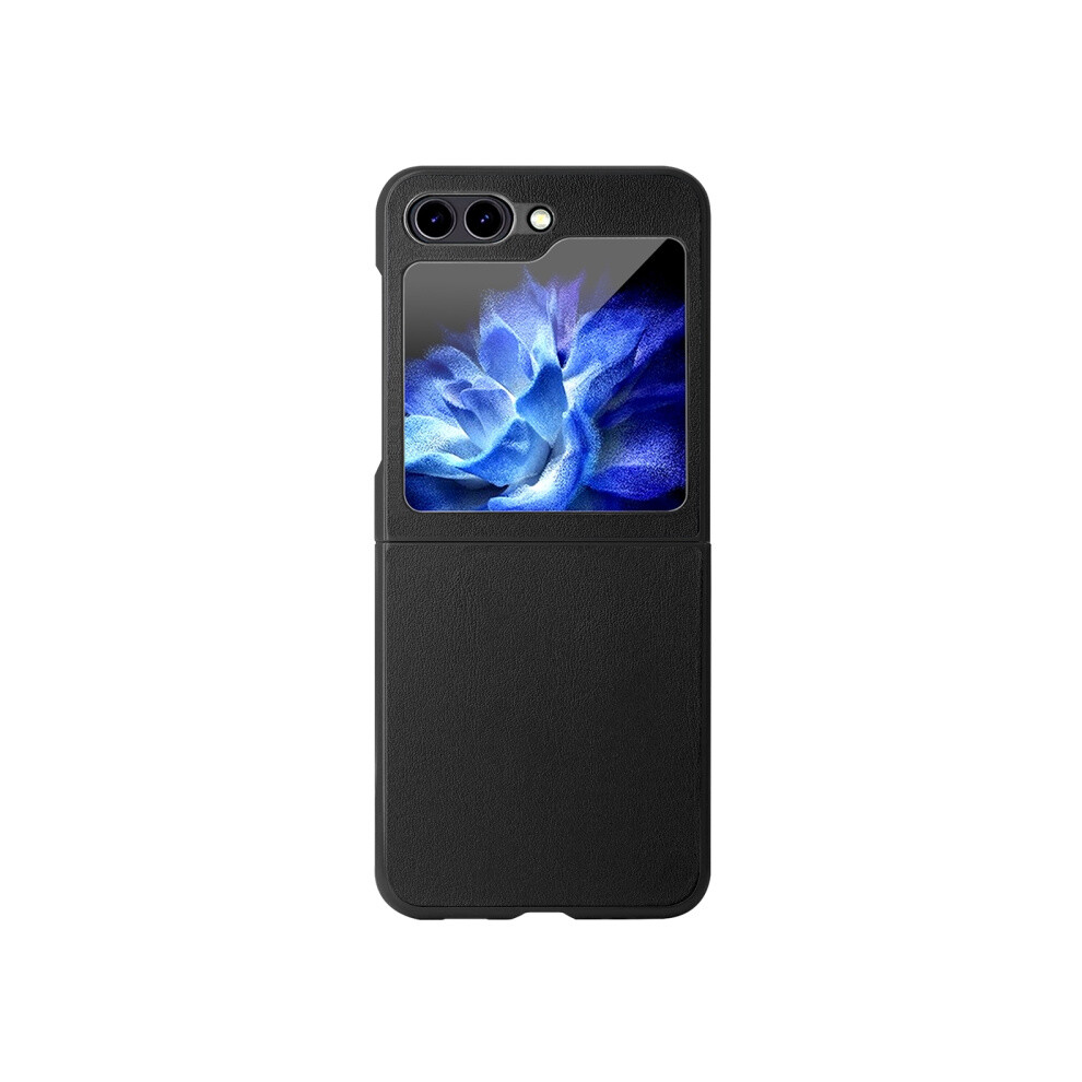 Integrated Leather Folding Phone Case Compatible Gift Samsung Galaxy Z Flip5 Hbc-212 (Black):For Samsung Galaxy Z Flip5 Black 7326887305162