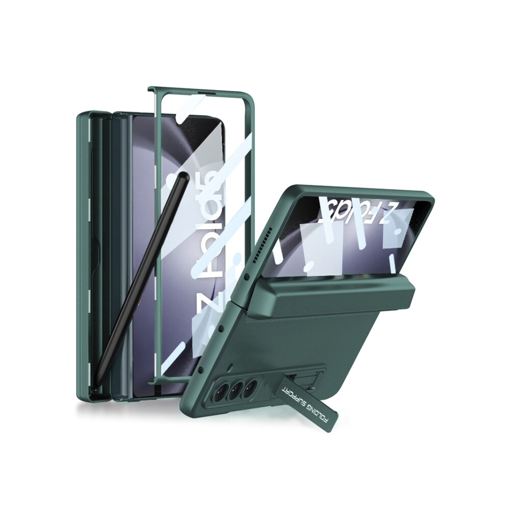 Gkk Magnetic Folding Full Coverage Case With Pen Case Compatible Gift Samsung Galaxy Z Fold5 (Midnight ):For Samsung Galaxy Z Fold5 Green 3557559196342