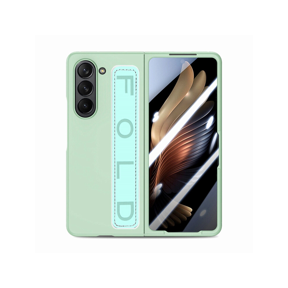 Genuine Leather Phone Case With Wristband Compatible Gift Samsung Galaxy Z Fold5 5G (Blue):For Samsung Galaxy Z Fold5 5G Blue 5423855227142