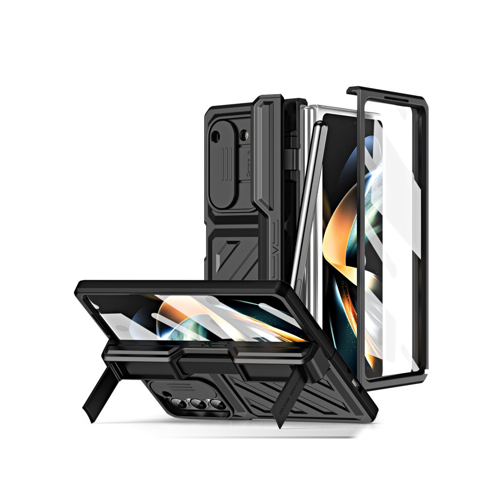 Compatible Gift Samsung Galaxy Z Fold5 Tpu + Pc Integrated All-Inclusive Shockproof Phone Case With Pen(Black):For Samsung Galaxy Z Fold5 Black 5423855227197