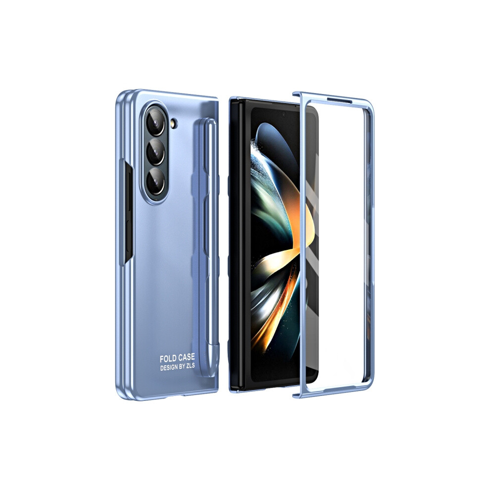 Compatible Gift Samsung Galaxy Z Fold5 5G Premium Series Integrated Ag Frosted Phone Case With Pen Slot (Sky Blue):For Samsung Galaxy Z Fold5 5G Sky Blue 7682067334590