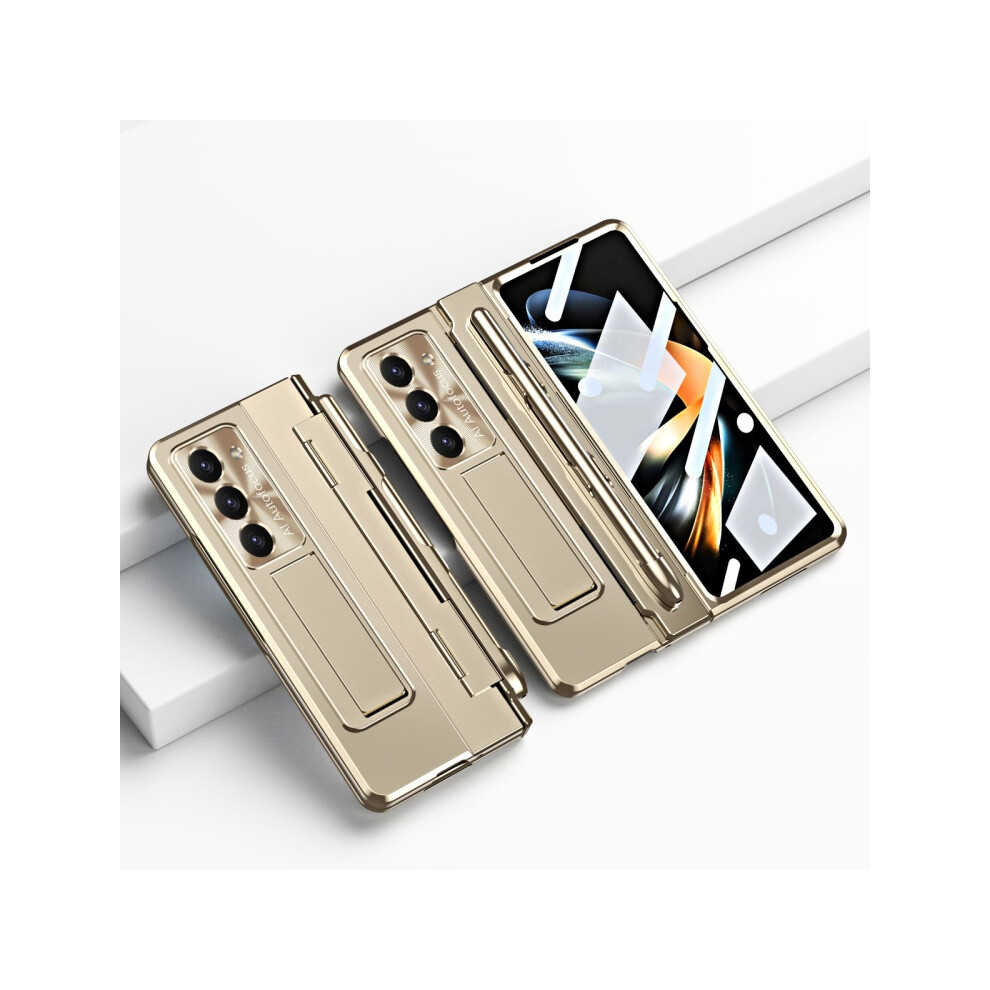 Compatible Gift Samsung Galaxy Z Fold5 5G Armor Series Integrated Folding Hinge Phone Case With Stylus (Champagne ):For Samsung Galaxy Z Fol Gold 7682067334651