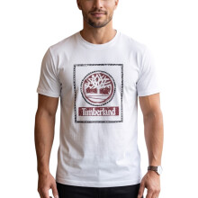 (White, L) Timberland Mens T Shirts Tree Print Summer Top