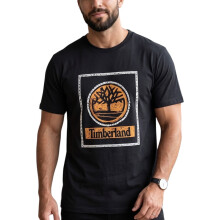 (Black, L) Timberland Mens T Shirts Tree Print Summer Top