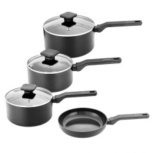 Stoven Noir 4 Piece Saucepan Set with 20cm Frying Pan