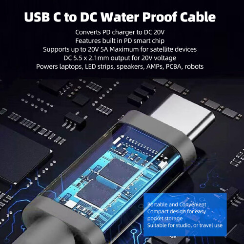 Satellite USB-C zu DC-Stromkabel 10 m 20 V 5 A 2