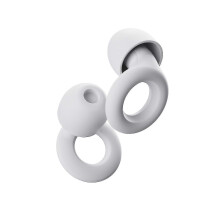 (White) Ear Plugs for Sleep  Super Soft, Reusable Hearing Protection in Flexible Silicone for Noise Reductio
