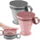 2025 Latest Model Pack of 2 foldable silicone cups, foldable travel cups with 1
