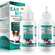 (2pack) Dog Ear Mite Treatment Treats infections  alleviates yeast infections  relieves ear mites  itching odours Stinky stuff for dogs' ears