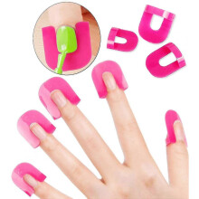 Reusable Soft Plasti C Shield Protector Tools for Women, Spill Proof Manicure2boxes, Pink)