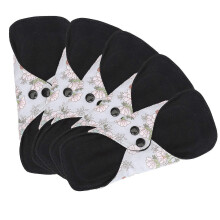 5pcs Reusable Menstrual Pads Strong Water Absorption Soft Cotton Washable Feminine Sanitary Pads S
