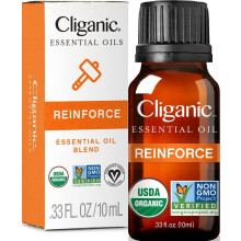Cliganic Reinforce Essential Oil Blend - Natural Aromatherapy Oil for Diffuser Steam Distilled | Non-GMO Verified (Reinforce)