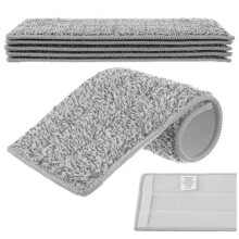 Fundas para mopa plana de 33 x 12 cm, paquete de 5, con velcro, absorbentes