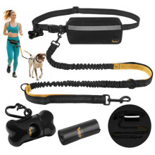 Cinturón para correr para perros con correa, acolchado y reflectante