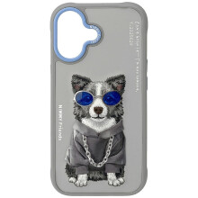 Nimmy Glasses Cool Dog Case with MagSafe for iPhone 17 6.3" Grey Blue - N-YJ-IP17-028