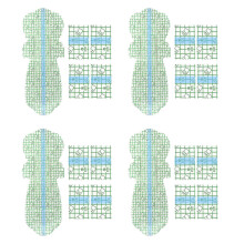 Set of 4 Waterproof Swimming Patches Teens Period Pad Feature PU Membranes Technology for Bathing Sports  Transparent color