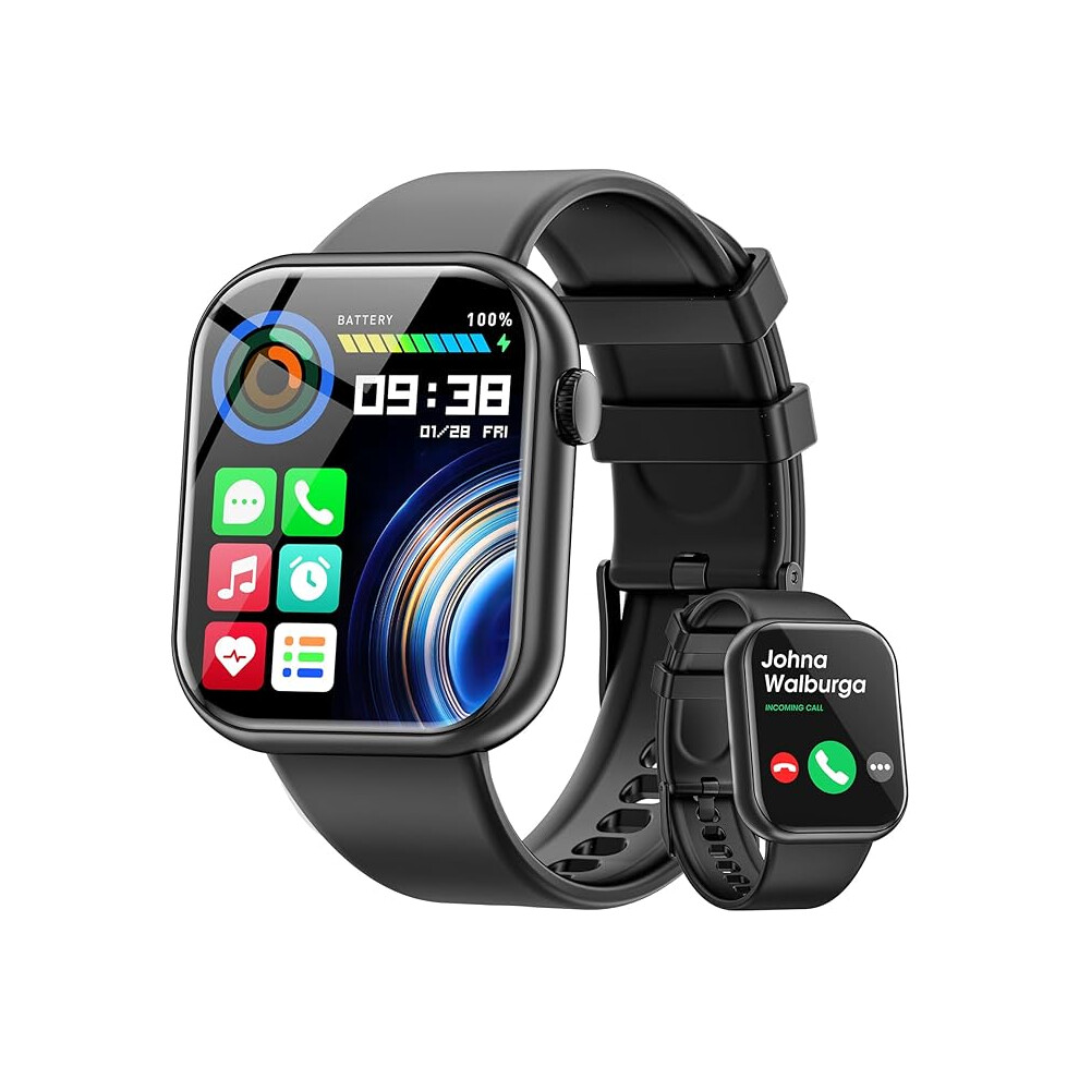 Smart Watch (Answer/Make Calls), 1.85" Fitness Tracker, Smartwatch Heart Rate/Sleep Monitor/Pedometer/Calories, 140+ Sports Modes