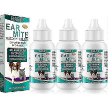 (3pcs) Ear Drops For Pets Dogs Cats Ear Wax Kills Mites Mite Treatment Infection Clear