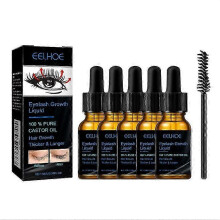 (4PCS) 1-5x Organic Castor Oil for Eyelashes Eyebrow Hair Growth Body Care Oil