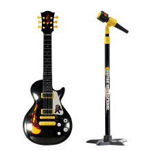 The Magic Toy Shop Kids' 22" Electric Toy Guitar & Extendable Microphone Set