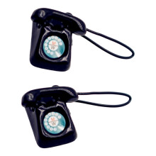 1/12 Scale Antique Telephone Miniature Wall Telephone-Black